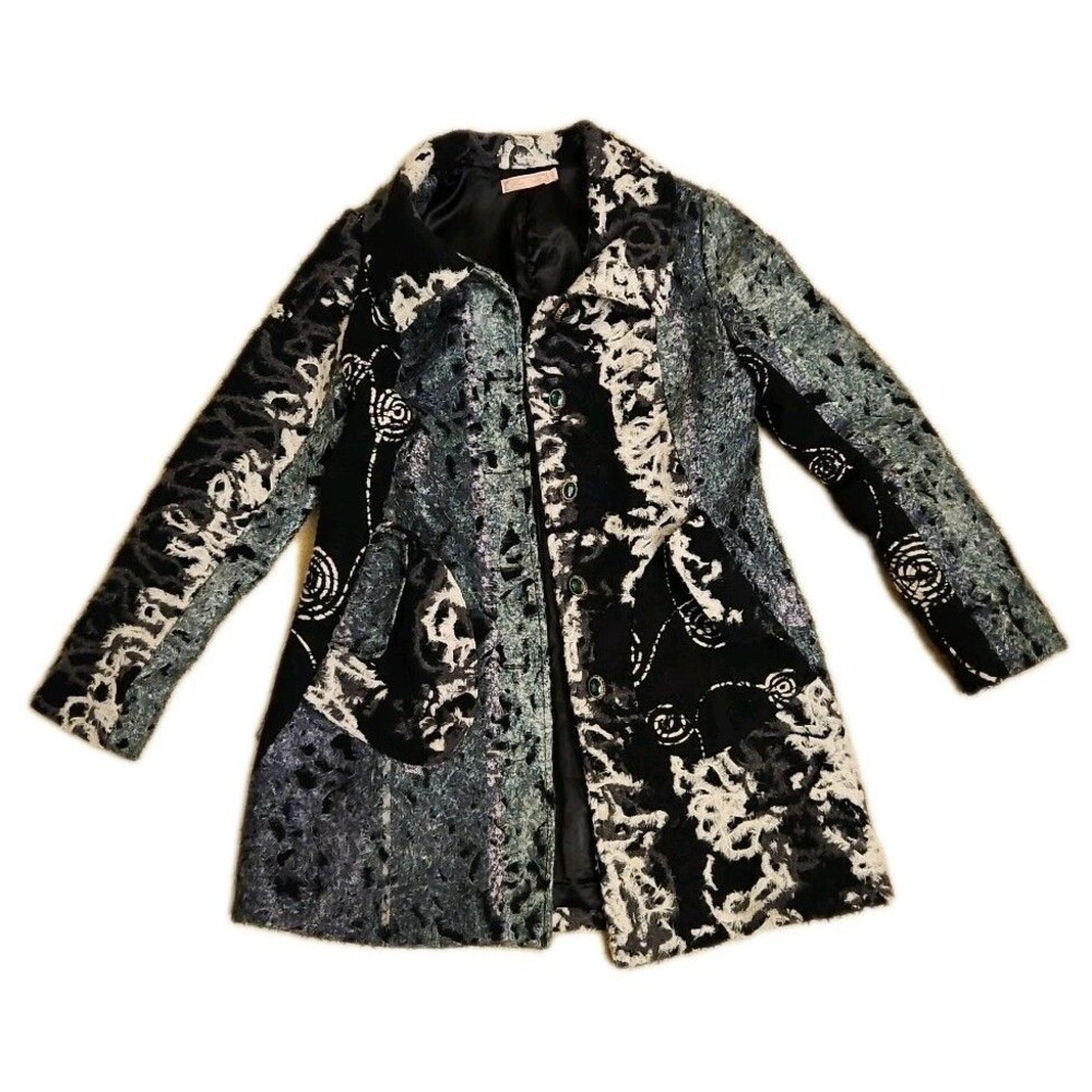 Pura Vida Womens Artistic Colorful Patchwork Jacket, Size Large - Picture 8 of 11